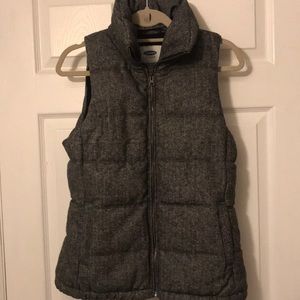 Herringbone puffy vest